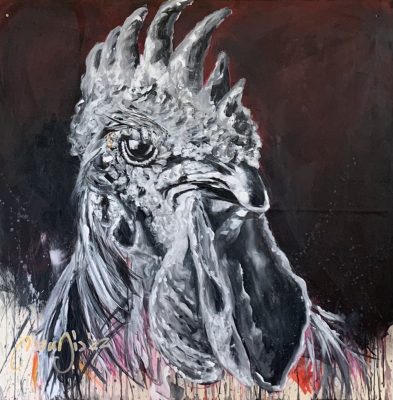 Da Goggl I 100 x 100 I Acryl auf Hozplatte I 2022