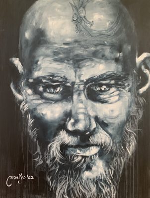 faces No2 I 160 x 120 I Acryl auf Holzplatte I 2022